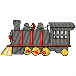 Trains Embroidery Design 9